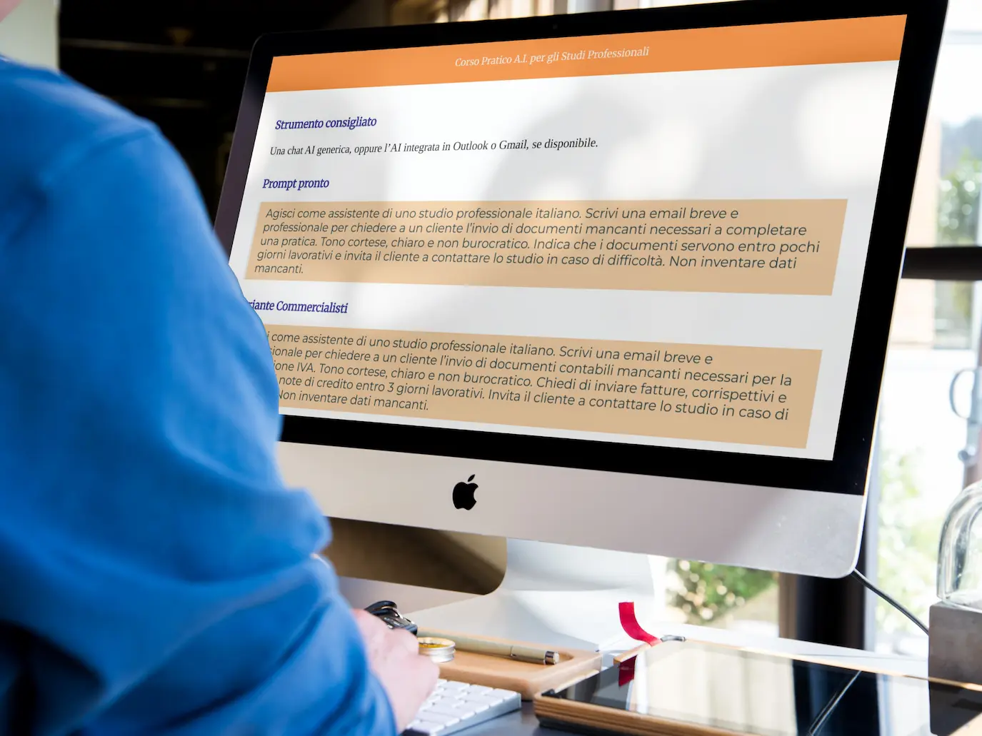 Esempio di prompt di Intelligenza Artificiale per email professionali